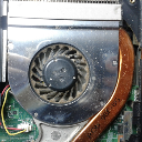 Laptop Lüfter verschmutzt durch Tierhaare und Staub